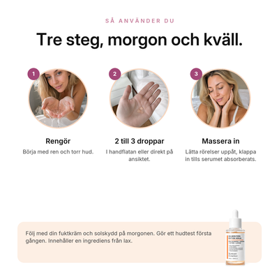 Lax-PDRN Peptidserum, så använder du