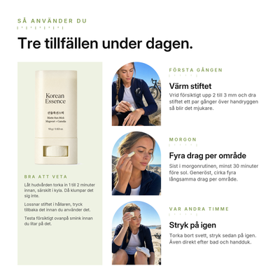 Mugwort Matt Solstift SPF50+, så använder du