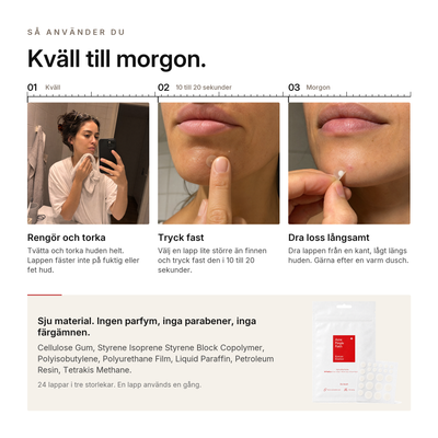 Hydrokolloid Aknelappar, så använder du